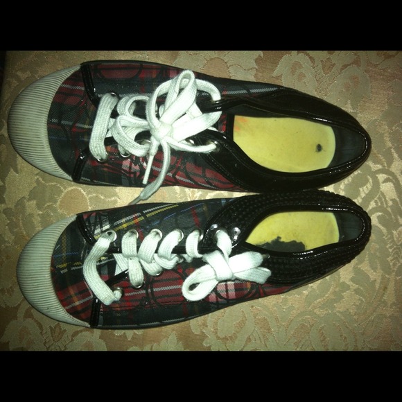 💢TRADED💢Plaid coach sneakers