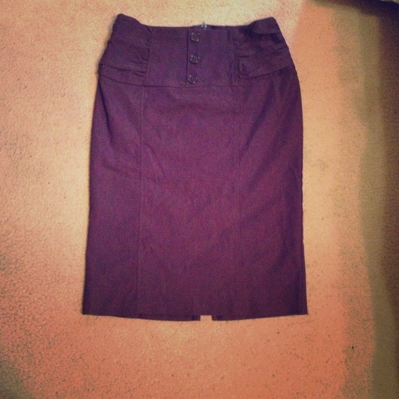 Dark purple pencil skirt - Picture 1 of 2