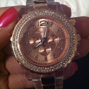 Michael Kors inspired rose gold women's watch