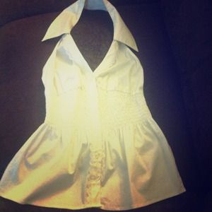 White top with lace detail