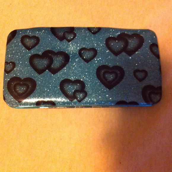 🌟Traded🌟Glitter wallet black/turquoise