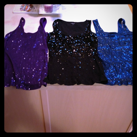 Sparkle sequin tank top bundle Express