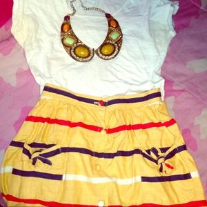 Button down skirt ❤💙💛