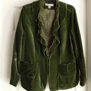 Deep Green Velvet blazer