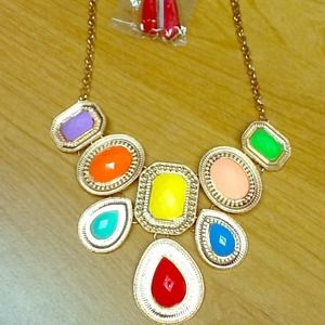 Colorful statement necklace