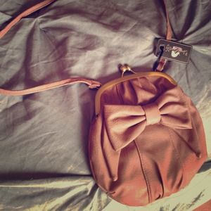 Faux leather cross body satchel