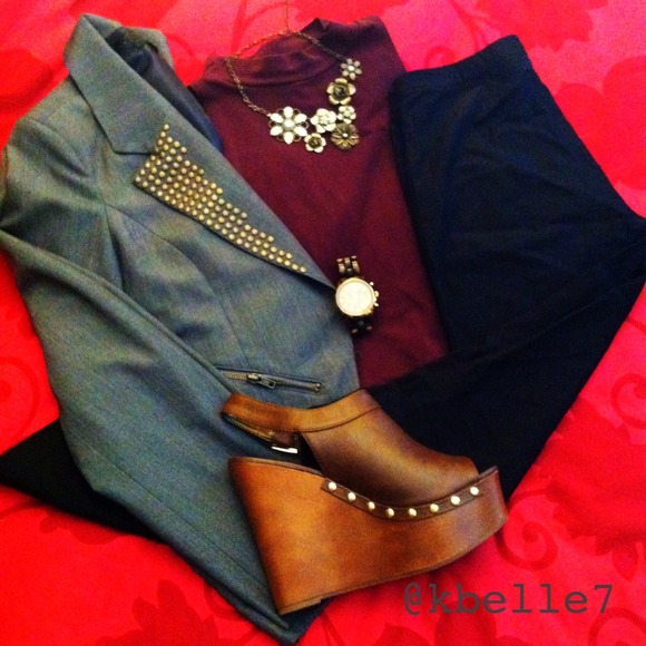 Grey studded Blazer