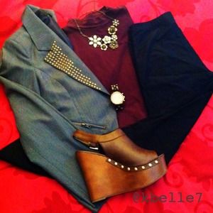 Grey studded Blazer