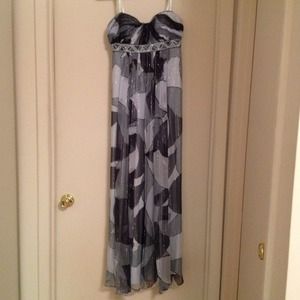 A BCBG empire waist strapless gown size 2.