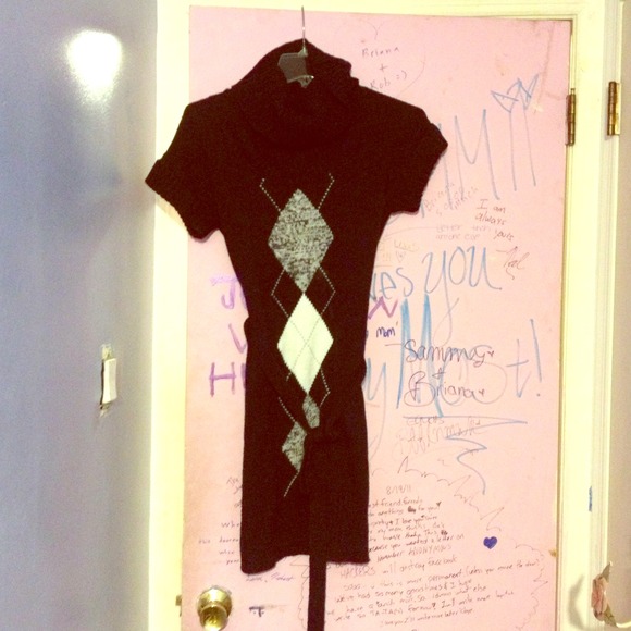 Black sweater dress