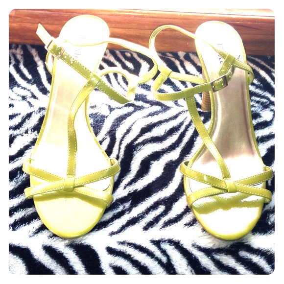 Sparkly green heels