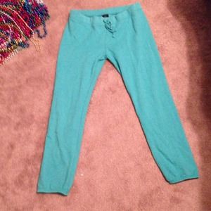 Teal Victoria Secret sweat pants
