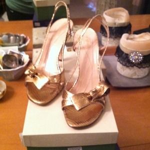 SOLD Kate Spade Lover Old Gold/Metal Snake 8.0