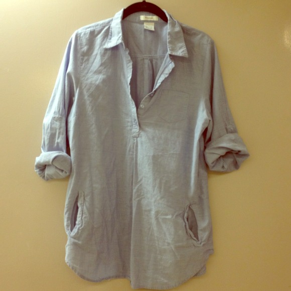 Blue collard shirt