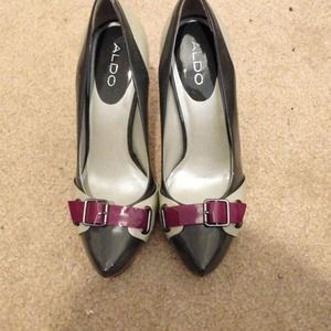 ALDO patent multicolored pumps