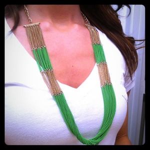 Green and gold necklace