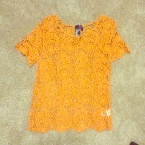 Orange crochet top