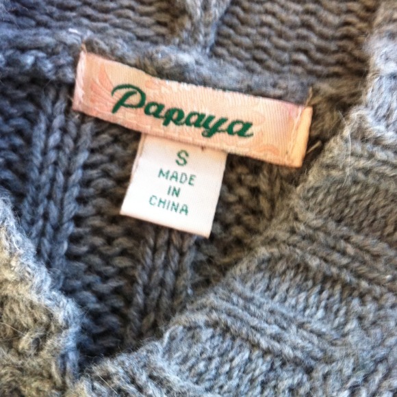 Gray Knit button up sweater - Picture 2 of 3