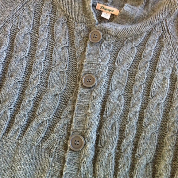 Gray Knit button up sweater - Picture 3 of 3