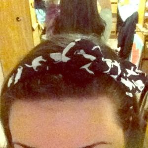Black and white cat headband