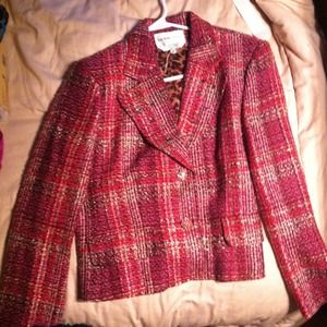 🎉SALE🎉Victor Costa bling pink tweed jacket