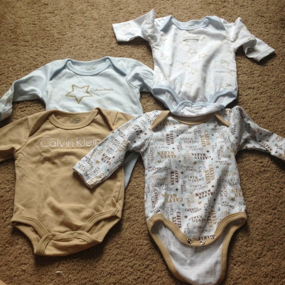💥Bundled/SOLD💥4 Calvin Klein baby onesies.