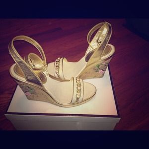 Gold Coach sandals