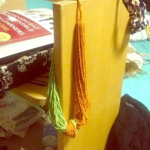 Green and orange necklace