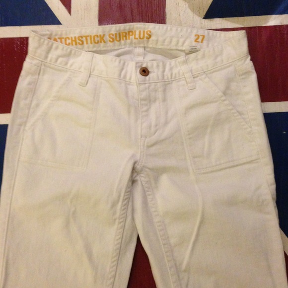 JCrew white matchstick surplus jeans