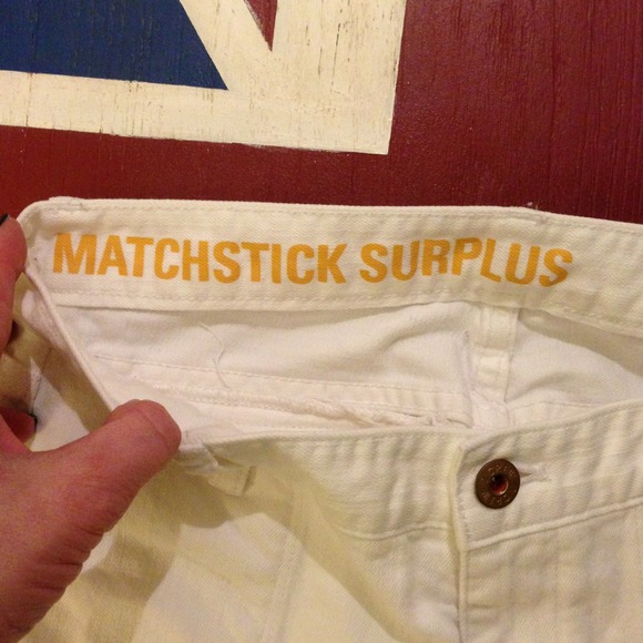 JCrew white matchstick surplus jeans