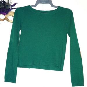 BUNDLE Green sweater with tan patch