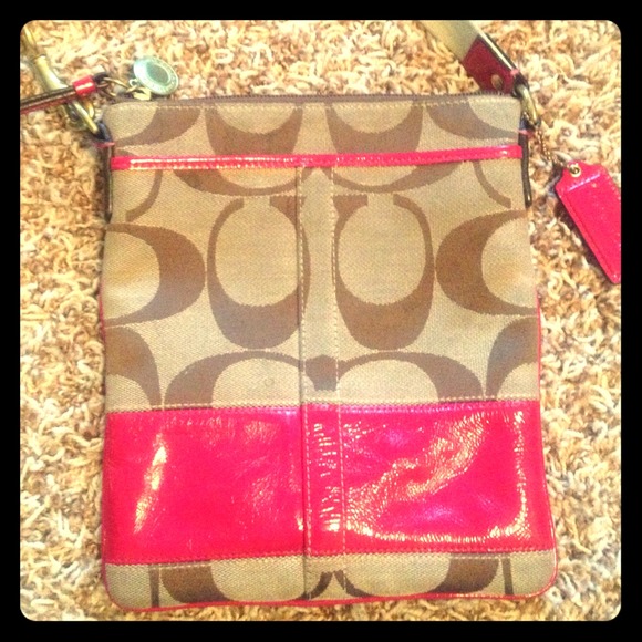 Coach Signature Stripe purse