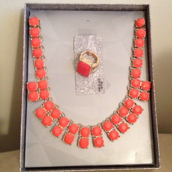 Brand New Orange Necklace & Ring Set ⚡REDUCED⚡