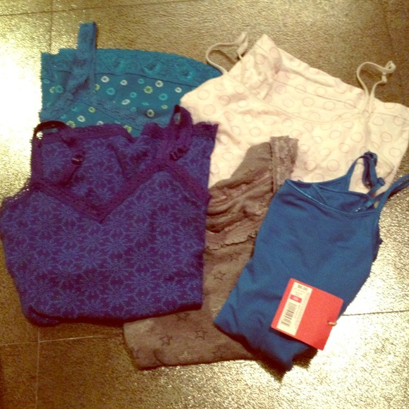 SOLD IN BUNDLE- Lot of 5- Spaghetti Strap Tops