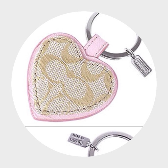 Coach Accessories - Coach Signature Heart Key Ring