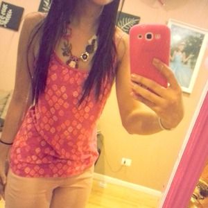 Pink design tank top