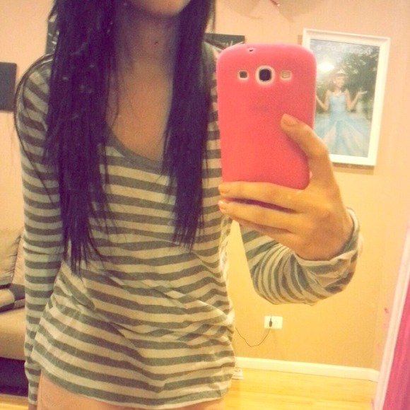 Gray Stripe long sleeve shirt