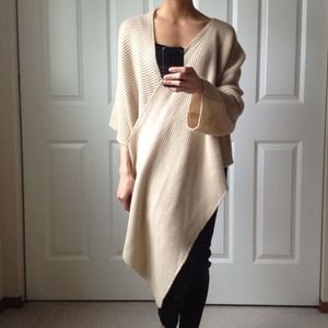 SOLD One sleeve knit shawl wrap