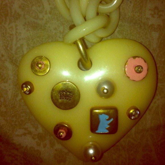 Plastic juicy couture heart necklace