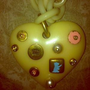 Plastic juicy couture heart necklace