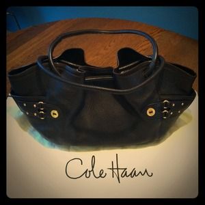 Cole Haan tote-dk choc pebbled leather