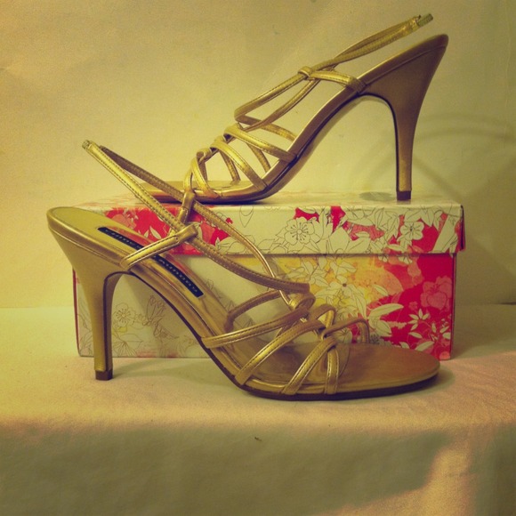 Gold strappy sandels