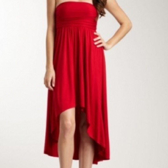 Frenzii by Jully Kang Dresses & Skirts - Red hi-lo tube dress