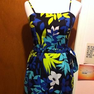 TRADED Multi colored flower dress from Dots