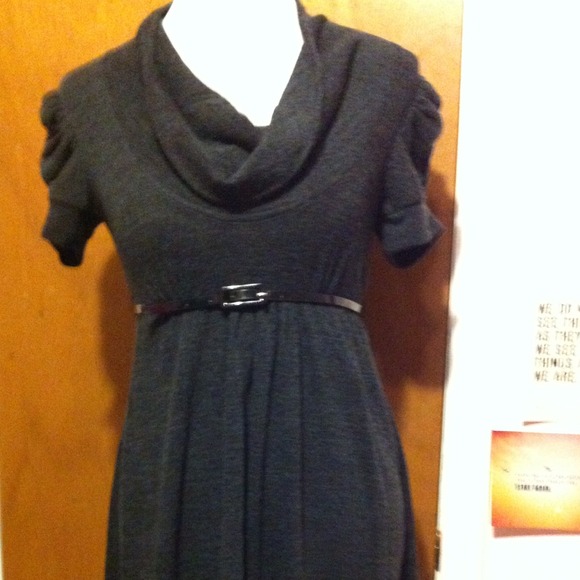 Grey sweater dress