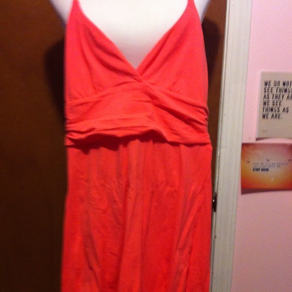 Light orange beach mini dress