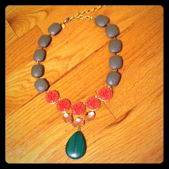 Pretty carved coral and turquoise necklace