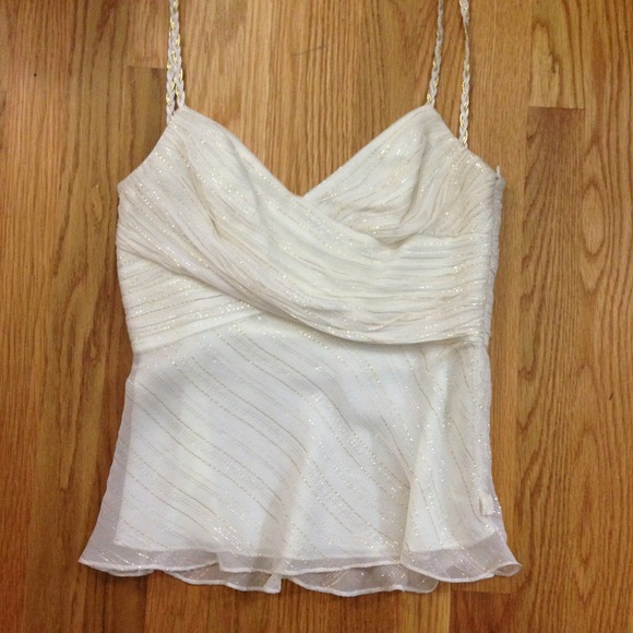 Ivory and Metallic Shoshanna Top - Picture 2 of 4
