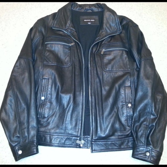 Authentic Michael Kors leather jacket- men's