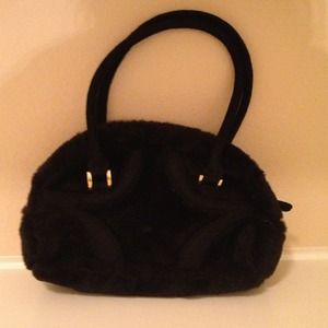 Brand new Black faux fur handbag